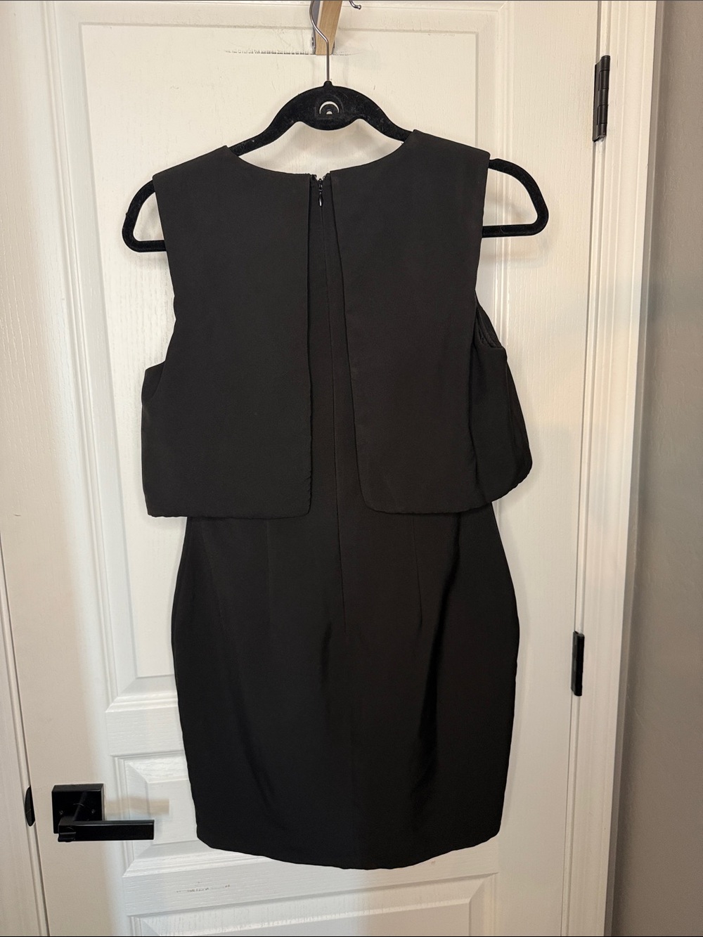 Black Sleeveless Overlay Mini Dress - Picture 8 of 8